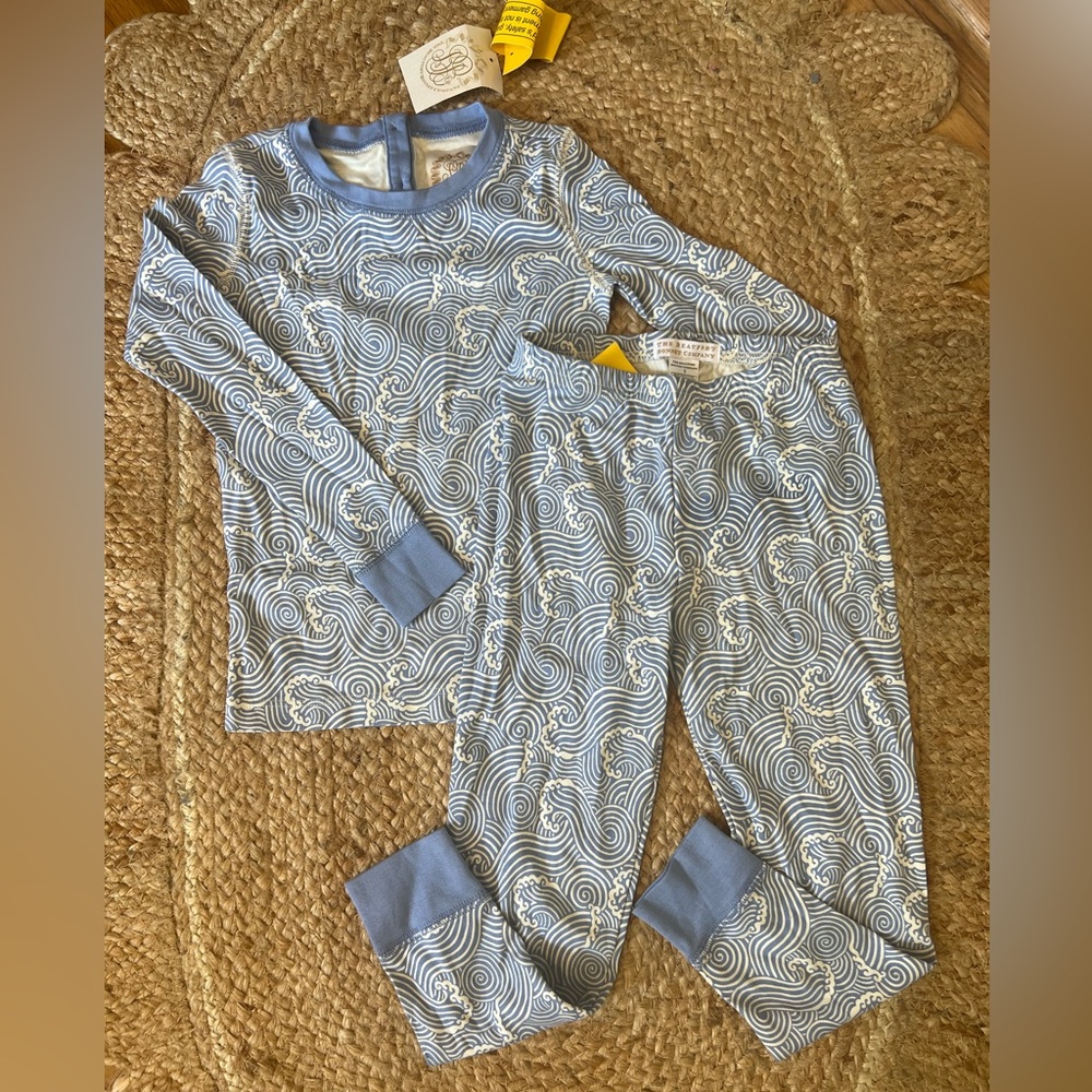 Blue Swirl Pattern Pajama Set